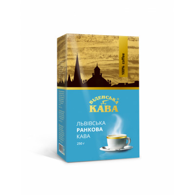 Кава мелена Віденська Кава Львівська Ранкова 250 г Кава мелена Віденська Кава Львівська Ранкова 250 г
