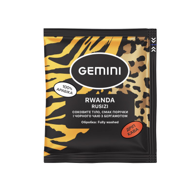 Дріп-кава Gemini Drip Rwanda Rusizi 20 шт Дріп-кава Gemini Drip Rwanda Rusizi 20 шт