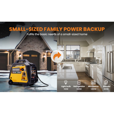 Инверторный генератор Maxpeedingrods MXR3500S DualFuel (газ/бензин), 3,2/3,5 кВт Инверторный генератор Maxpeedingrods MXR3500S DualFuel (газ/бензин), 3,2/3,5 кВт