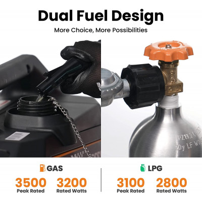 Инверторный генератор Maxpeedingrods MXR3500S DualFuel (газ/бензин), 3,2/3,5 кВт Инверторный генератор Maxpeedingrods MXR3500S DualFuel (газ/бензин), 3,2/3,5 кВт