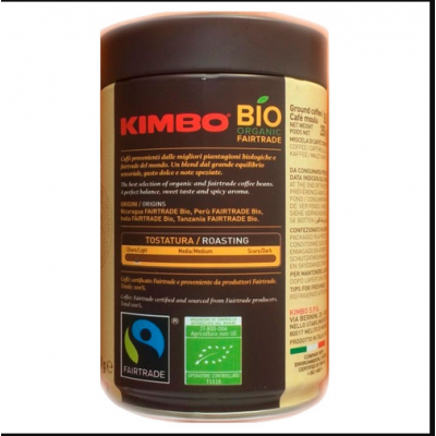 Ground coffee KIMBO FLO BIO ORGANIC 250 g Ground coffee KIMBO FLO BIO ORGANIC 250 g