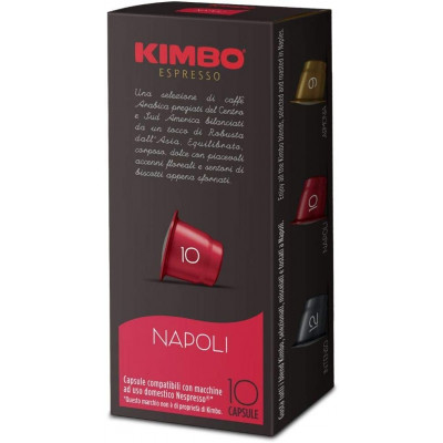 Coffee capsules Kimbo Nespresso Napoli 10 pcs Coffee capsules Kimbo Nespresso Napoli 10 pcs