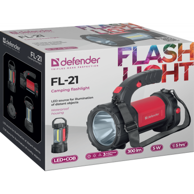 Flashlight Defender FL-21 LED battery 8600 mAh Flashlight Defender FL-21 LED battery 8600 mAh