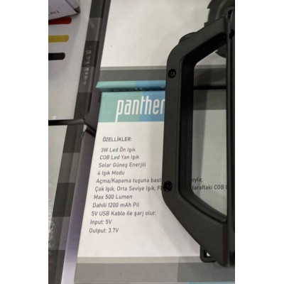 Spotlight LED Panther PT-8899 with solar panel and Power Bank Spotlight LED Panther PT-8899 with solar panel and Power Bank