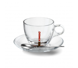 Чашка Kimbo cappuccino glass с блюдцем