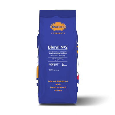 Кава в зернах Gemini specialty Blend No.2 1кг Кава в зернах Gemini specialty Blend No.2 1кг