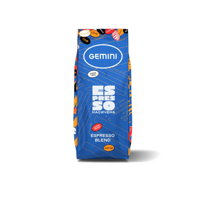 Кава в зернах Gemini Espresso Насичена 1 кг Кава в зернах Gemini Espresso Насичена 1 кг