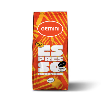 Кава в зернах Gemini Espresso Насичена 250 г Кава в зернах Gemini Espresso Насичена 250 г