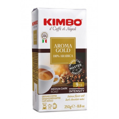 Кава мелена KIMBO AROMA GOLD 100% ARABICA 250 г Кава мелена KIMBO AROMA GOLD 100% ARABICA 250 г