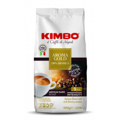 Coffee beans KIMBO AROMA GOLD 100% ARABICA 1 kg Coffee beans KIMBO AROMA GOLD 100% ARABICA 1 kg