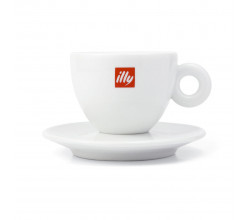 Cup illy cappuccino with a saucer