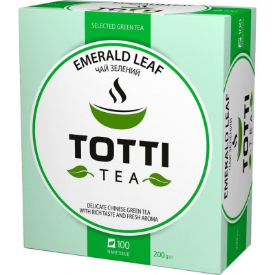 Чай пакетированный TОТТІ Emerald Leaf 100 шт Чай пакетированный TОТТІ Emerald Leaf 100 шт