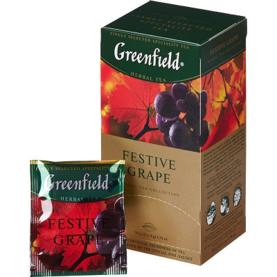 Чай пакетований Greenfield Festive Grape 25 шт Чай пакетований Greenfield Festive Grape 25 шт