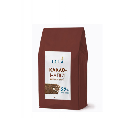Какао-напій Isla Натуральний 22% 1 кг Какао-напій Isla Натуральний 22% 1 кг